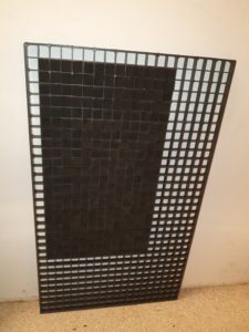 aquarium hardscape support grid with foam inserts for passive filtration